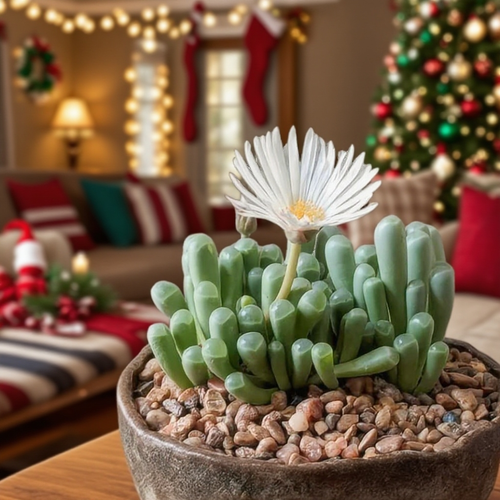 Baby Toes Succulent 2 Inch Live Plant in Pot, Fenestraria Rhopalophylla, Window Succulent, Cute Indoor Plant, Chunky Green Succulent, Easy Care Plant, Desk Decor