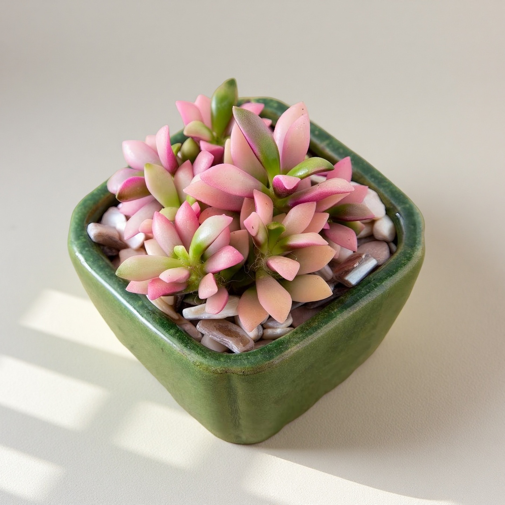 Pink Bloom Style Succulent Arrangement, Live Succulent Plant in Pot, Flower Inspired Succulent, Cute Indoor Plant, Aesthetic Planter Decor, Gift for Plant Lovers