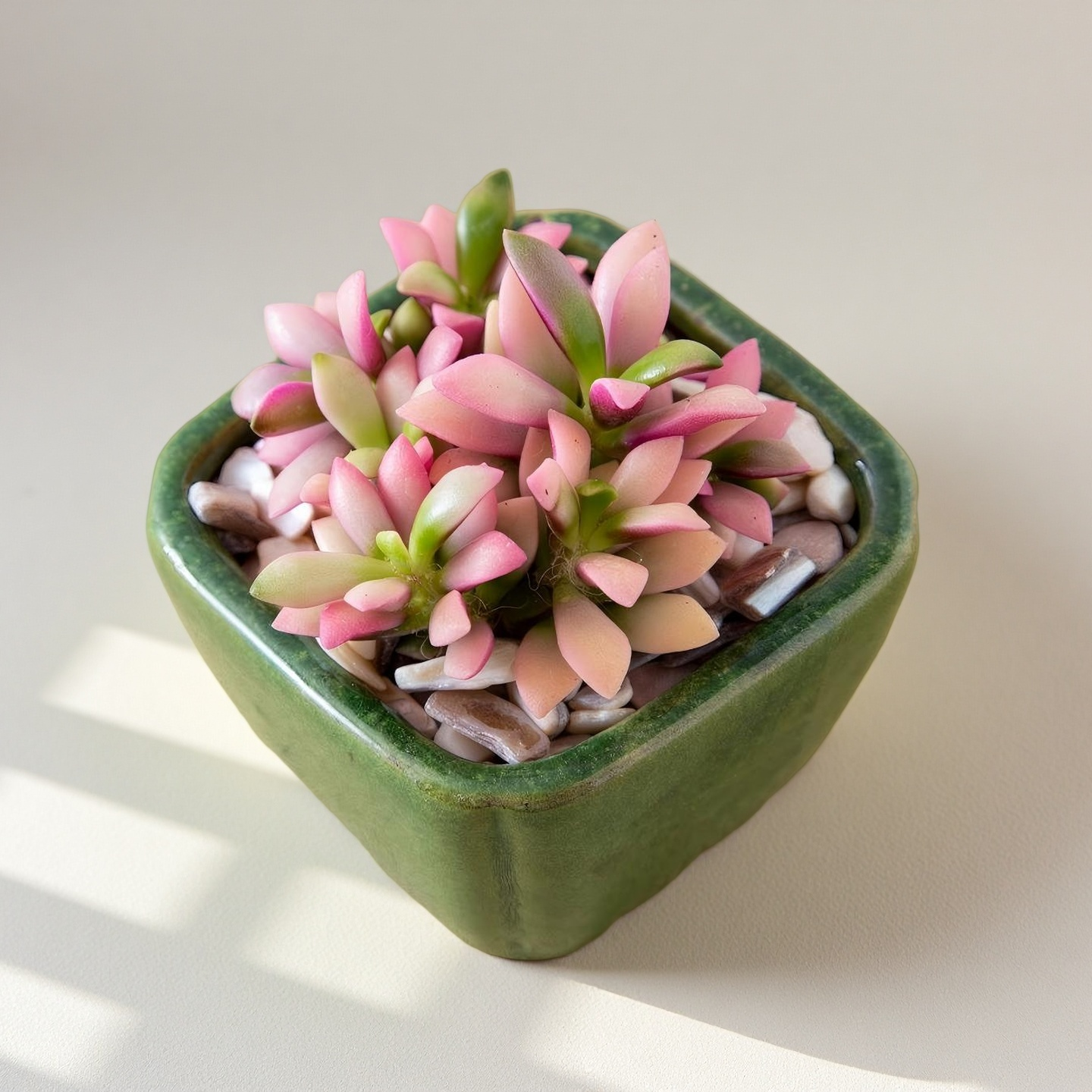 Pink Bloom Style Succulent Arrangement, Live Succulent Plant in Pot, Flower Inspired Succulent, Cute Indoor Plant, Aesthetic Planter Decor, Gift for Plant Lovers