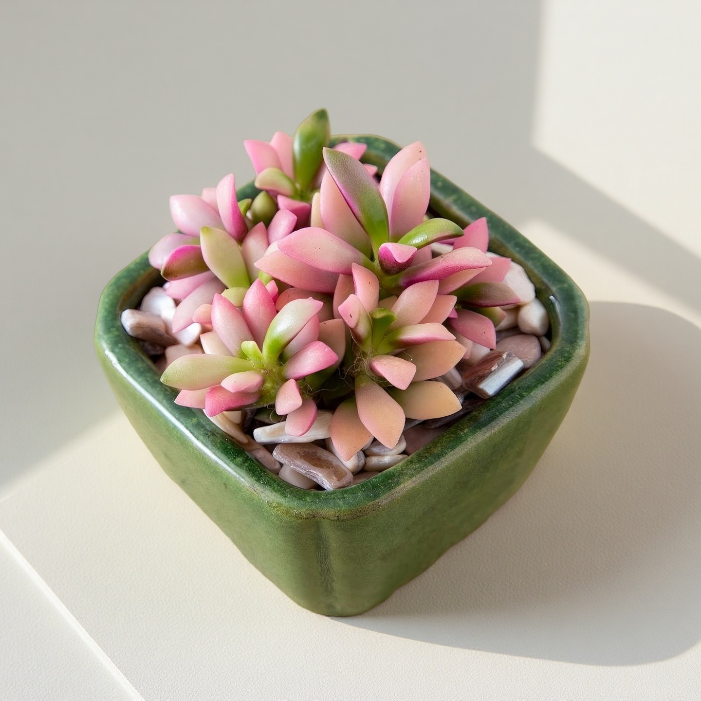 Pink Bloom Style Succulent Arrangement, Live Succulent Plant in Pot, Flower Inspired Succulent, Cute Indoor Plant, Aesthetic Planter Decor, Gift for Plant Lovers