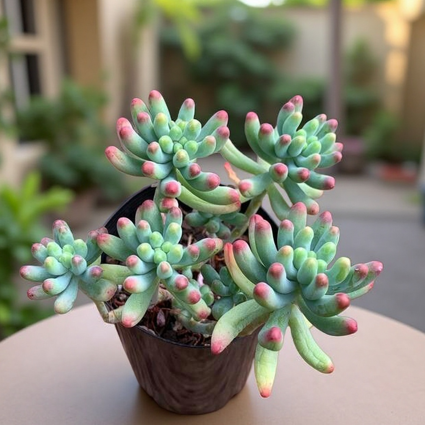 Sedum Pachyphyllum in Pot, 2 Inch Potted Live Succulent Plant, Jelly Bean Succulent, Blush Tip Succulent, Cute Plant Decor, Easy Care Indoor Plant, Aesthetic Desk Plant Gift