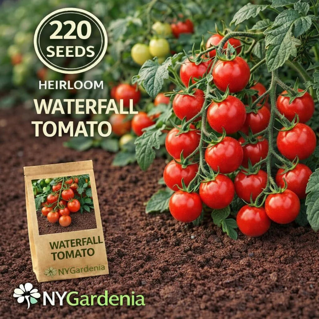 220 Heirloom Fast Growing High Yield Waterfall Cherry Tomato Seeds Easy to Grow Fresh Eating for Container Planting Home Garden Outdoor Growing